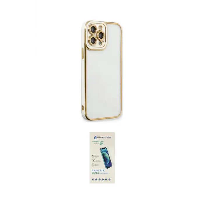 ieg™ iPhone 13 Pro Max Kılıf Çekirdek Klasik Serisi - Şeffaf Pasifik Cam Ekran Koruyucu