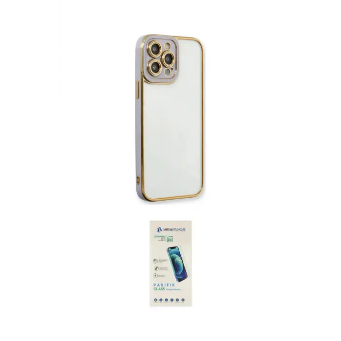 ieg™ iPhone 13 Pro Max Kılıf Çekirdek Klasik Serisi - Şeffaf Pasifik Cam Ekran Koruyucu