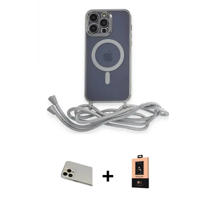 ieg™ iPhone 13 Pro Max Kılıf Eksen Özel Seri - Şeffaf Maxco Cam Ekran Koruyucu + Rainbow Kamera Lens Koruma Cam - REGD