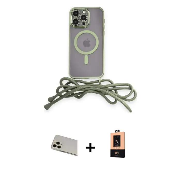 ieg™ iPhone 13 Pro Max Kılıf Eksen Özel Seri - Şeffaf Maxco Cam Ekran Koruyucu + Rainbow Kamera Lens Koruma Cam - REGD