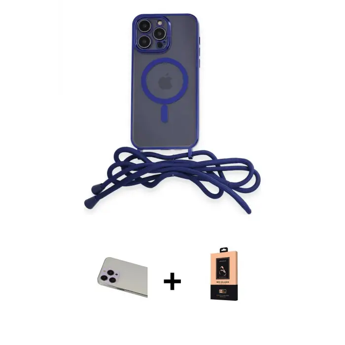 ieg™ iPhone 13 Pro Max Kılıf Eksen Özel Seri - Şeffaf Maxco Cam Ekran Koruyucu + Rainbow Kamera Lens Koruma Cam - MR