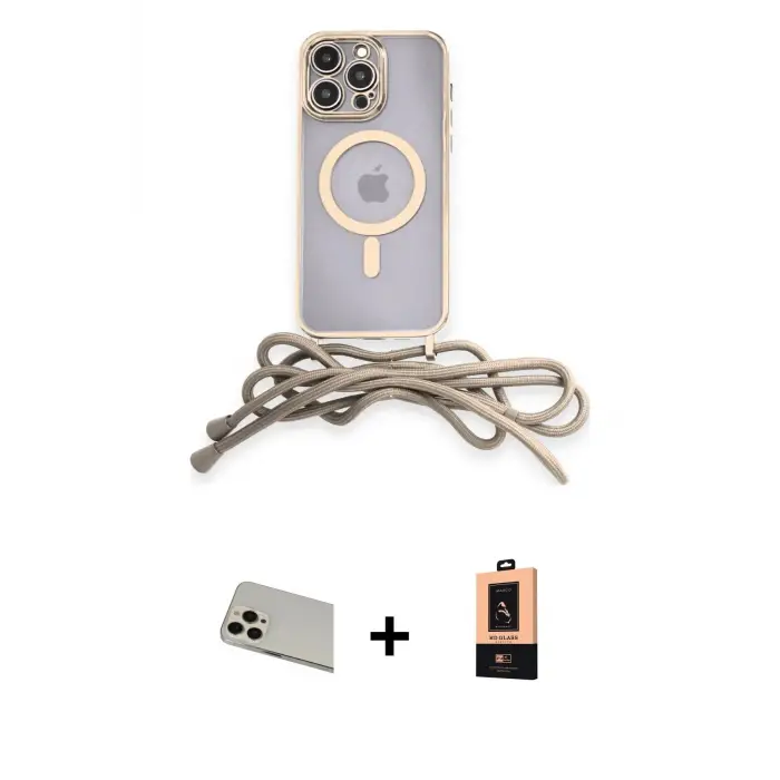 ieg™ iPhone 13 Pro Max Kılıf Eksen Özel Seri - Şeffaf Maxco Cam Ekran Koruyucu + Rainbow Kamera Lens Koruma Cam - REGD