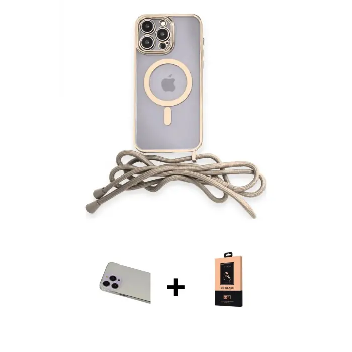 ieg™ iPhone 13 Pro Max Kılıf Eksen Özel Seri - Şeffaf Maxco Cam Ekran Koruyucu + Rainbow Kamera Lens Koruma Cam - MR