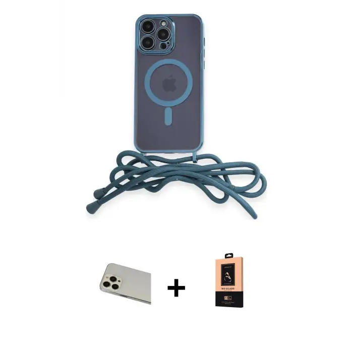 ieg™ iPhone 13 Pro Max Kılıf Eksen Özel Seri - Şeffaf Maxco Cam Ekran Koruyucu + Rainbow Kamera Lens Koruma Cam - REGD