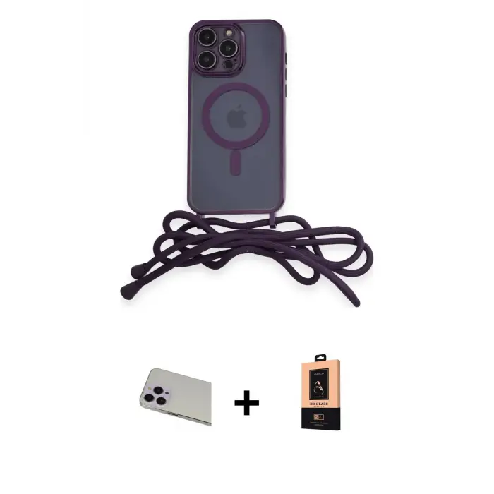 ieg™ iPhone 13 Pro Max Kılıf Eksen Özel Seri - Şeffaf Maxco Cam Ekran Koruyucu + Rainbow Kamera Lens Koruma Cam - MR