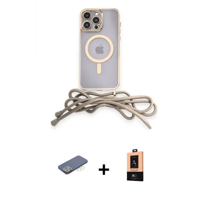 ieg™ iPhone 13 Pro Max Kılıf Eksen Özel Seri - Şeffaf Maxco Cam Ekran Koruyucu + Renkli Kamera Lens Koruma Cam - YL