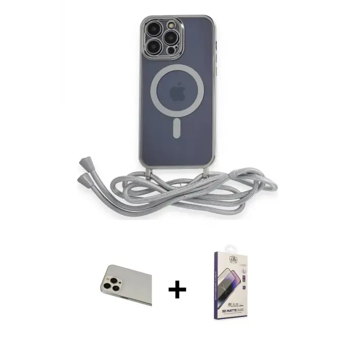 ieg™ iPhone 13 Pro Max Kılıf Eksen Özel Seri - Siyah Bilvis 3D Mat Cam Ekran Koruyucu + Rainbow Kamera Lens Koruma Cam - REGD