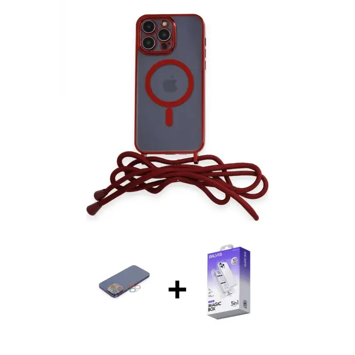 ieg™ iPhone 13 Pro Max Kılıf Eksen Özel Seri - Siyah Bilvis 5in1 3D Magic Cam Ekran Koruyucu + Renkli Kamera Lens Koruma Cam - PE