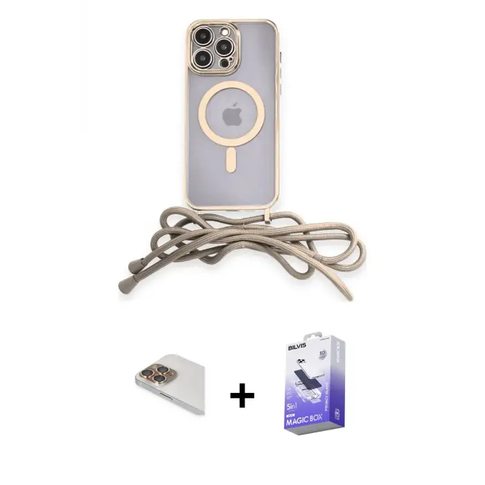 ieg™ iPhone 13 Pro Max Kılıf Eksen Özel Seri - Siyah Bilvis 5in1 5D Magic Hayalet Cam Ekran Koruyucu + Pers Alüminyum Kamera Lens - GD