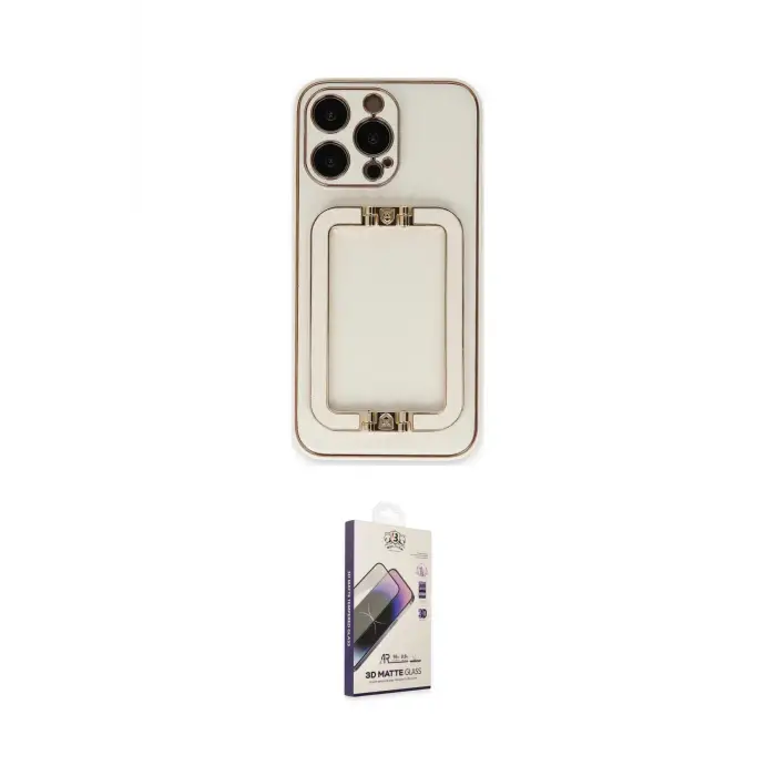 ieg™ iPhone 13 Pro Max Kılıf Kozmos Minimal Prime - Siyah Bilvis 3D Mat Cam Ekran Koruyucu