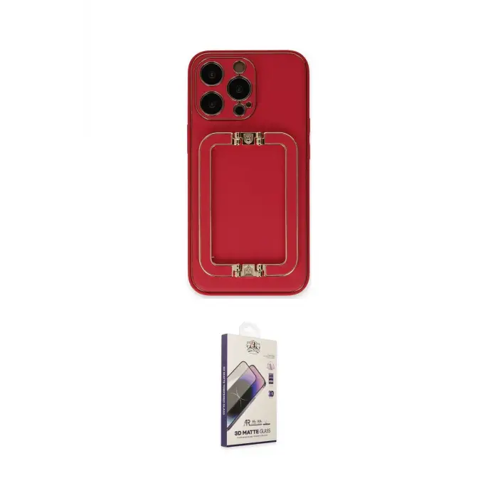 ieg™ iPhone 13 Pro Max Kılıf Kozmos Minimal Prime - Siyah Bilvis 3D Mat Cam Ekran Koruyucu