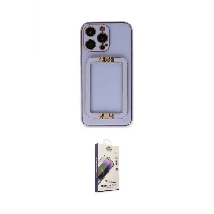 ieg™ iPhone 13 Pro Max Kılıf Kozmos Minimal Prime - Siyah Bilvis 3D Mat Cam Ekran Koruyucu