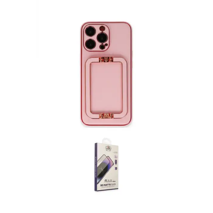 ieg™ iPhone 13 Pro Max Kılıf Kozmos Minimal Prime - Siyah Bilvis 3D Mat Cam Ekran Koruyucu