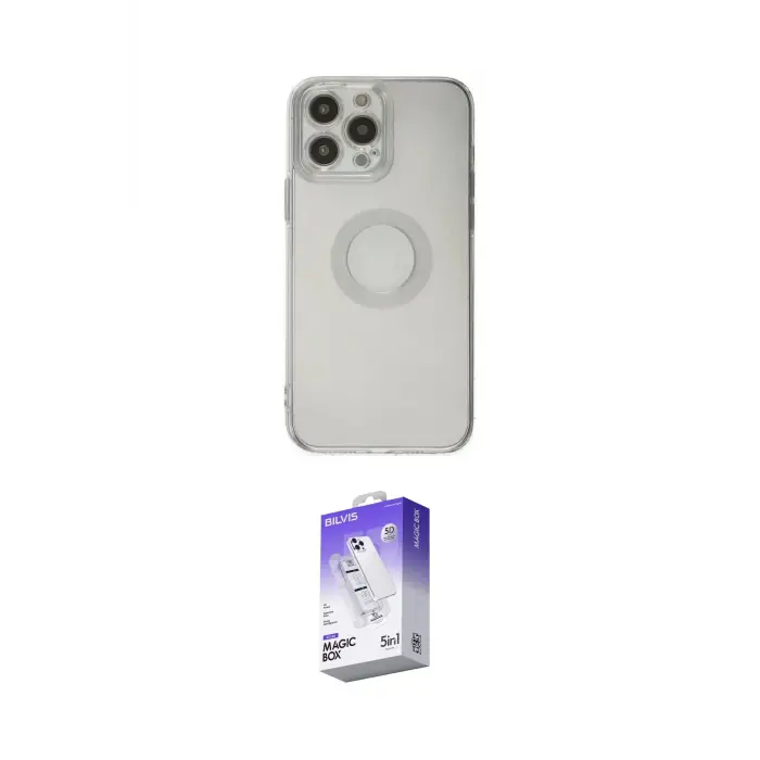 ieg™ iPhone 13 Pro Max Kılıf Kutup Klasik - Siyah Bilvis 5in1 3D Magic Cam Ekran Koruyucu