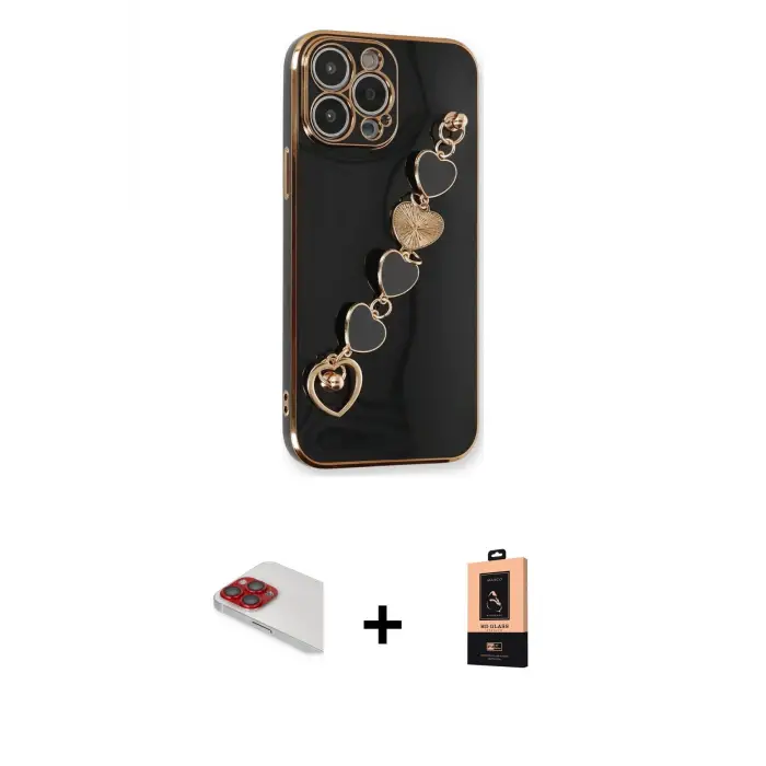ieg™ iPhone 13 Pro Max Kılıf Nova Işık Prime - Şeffaf Maxco Cam Ekran Koruyucu + Pers Alüminyum Kamera Lens - KI