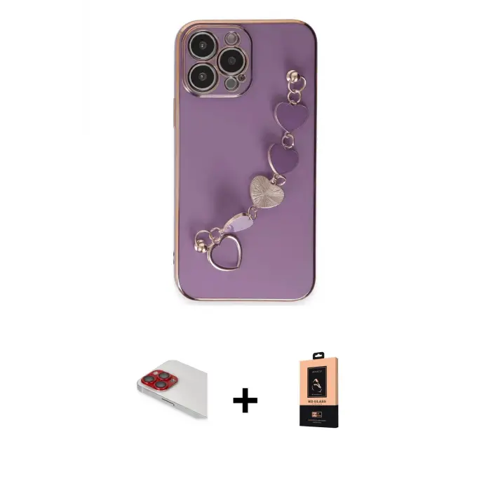 ieg™ iPhone 13 Pro Max Kılıf Nova Işık Prime - Şeffaf Maxco Cam Ekran Koruyucu + Pers Alüminyum Kamera Lens - KI