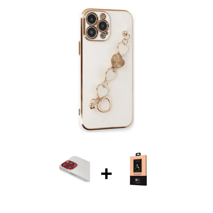 ieg™ iPhone 13 Pro Max Kılıf Nova Işık Prime - Şeffaf Maxco Cam Ekran Koruyucu + Pers Alüminyum Kamera Lens - KI