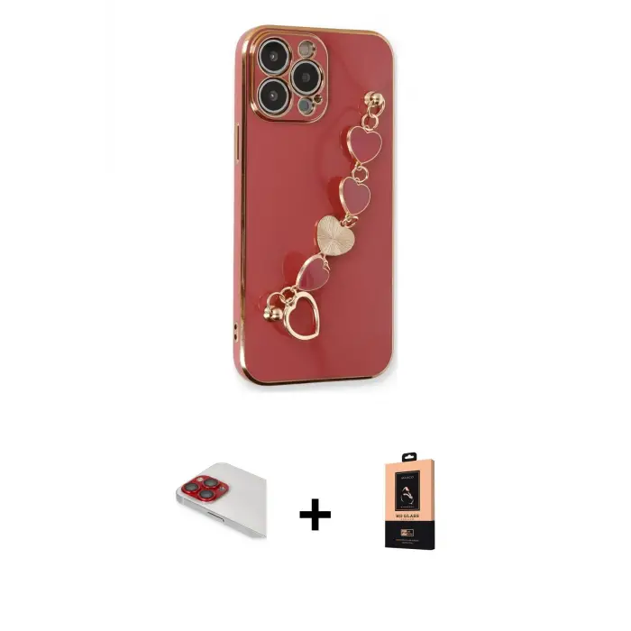 ieg™ iPhone 13 Pro Max Kılıf Nova Işık Prime - Şeffaf Maxco Cam Ekran Koruyucu + Pers Alüminyum Kamera Lens - KI