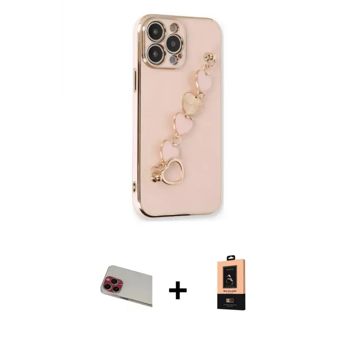 ieg™ iPhone 13 Pro Max Kılıf Nova Işık Prime - Şeffaf Maxco Cam Ekran Koruyucu + Rainbow Kamera Lens Koruma Cam - KI