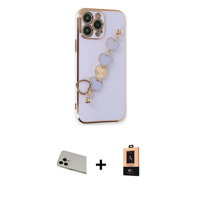 ieg™ iPhone 13 Pro Max Kılıf Nova Işık Prime - Şeffaf Maxco Cam Ekran Koruyucu + Rainbow Kamera Lens Koruma Cam - REGD
