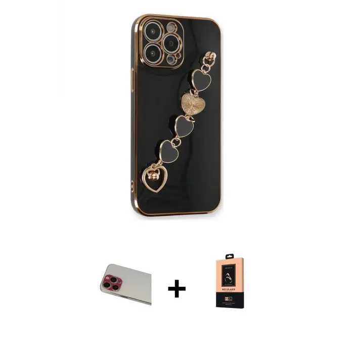 ieg™ iPhone 13 Pro Max Kılıf Nova Işık Prime - Şeffaf Maxco Cam Ekran Koruyucu + Rainbow Kamera Lens Koruma Cam - KI
