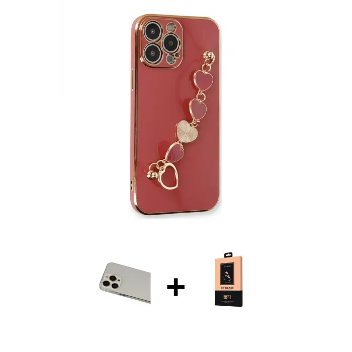 ieg™ iPhone 13 Pro Max Kılıf Nova Işık Prime - Şeffaf Maxco Cam Ekran Koruyucu + Rainbow Kamera Lens Koruma Cam - REGD