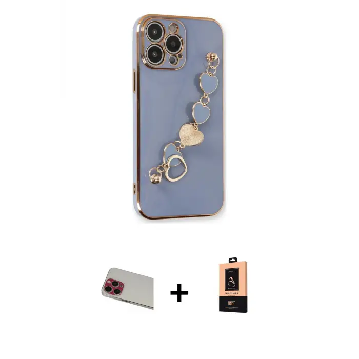 ieg™ iPhone 13 Pro Max Kılıf Nova Işık Prime - Şeffaf Maxco Cam Ekran Koruyucu + Rainbow Kamera Lens Koruma Cam - KI