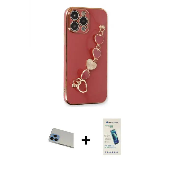 ieg™ iPhone 13 Pro Max Kılıf Nova Işık Prime - Şeffaf Pasifik Cam Ekran Koruyucu + Rainbow Kamera Lens Koruma Cam - MI