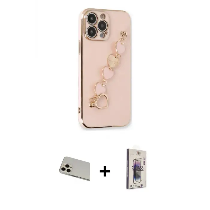 ieg™ iPhone 13 Pro Max Kılıf Nova Işık Prime - Siyah Bilvis 3D Cam Ekran Koruyucu + Rainbow Kamera Lens Koruma Cam - REGD