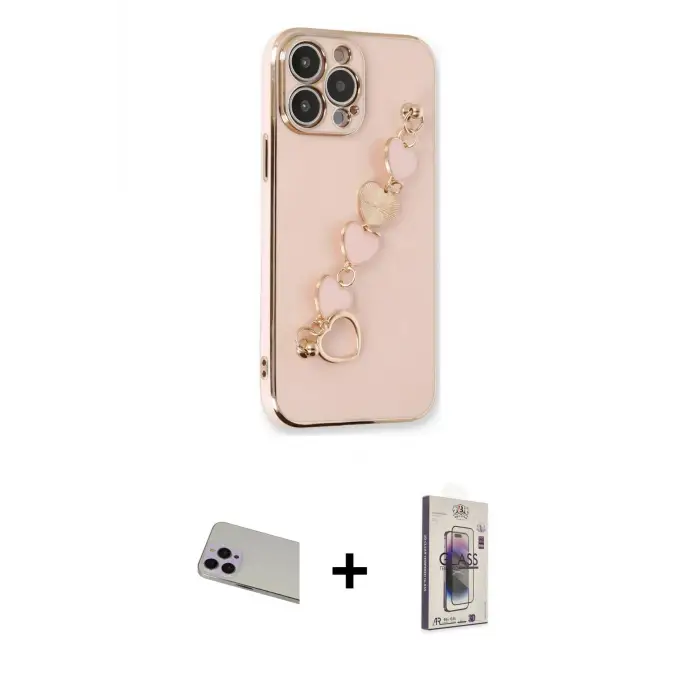 ieg™ iPhone 13 Pro Max Kılıf Nova Işık Prime - Siyah Bilvis 3D Cam Ekran Koruyucu + Rainbow Kamera Lens Koruma Cam - MR