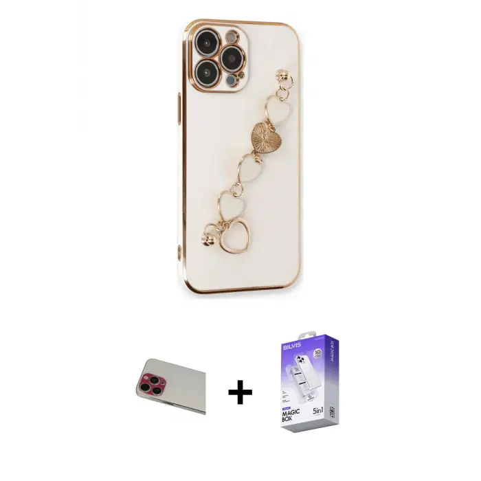 ieg™ iPhone 13 Pro Max Kılıf Nova Işık Prime - Siyah Bilvis 5in1 3D Magic Cam Ekran Koruyucu + Rainbow Kamera Lens Koruma Cam - KI