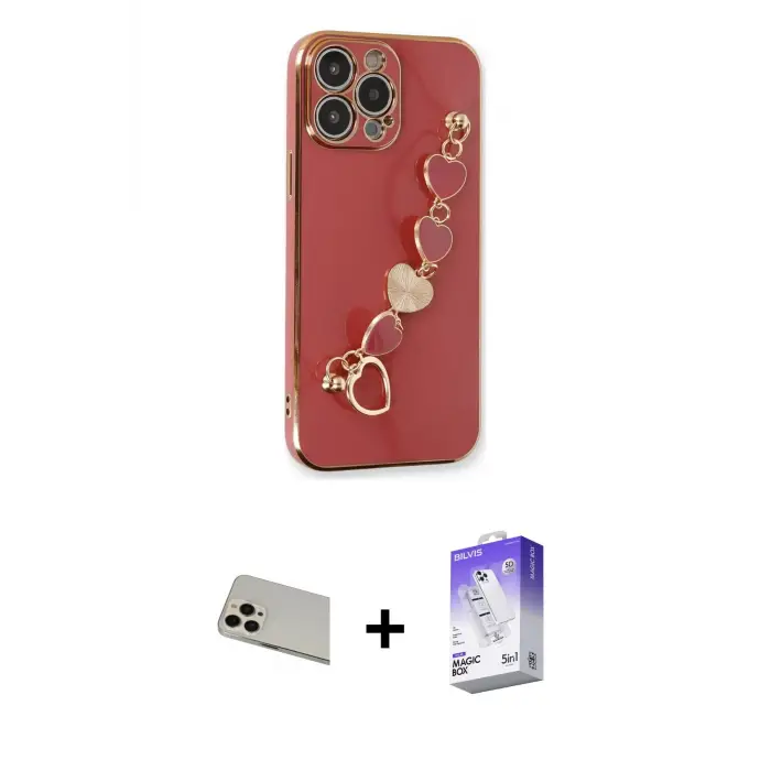 ieg™ iPhone 13 Pro Max Kılıf Nova Işık Prime - Siyah Bilvis 5in1 3D Magic Cam Ekran Koruyucu + Rainbow Kamera Lens Koruma Cam - REGD