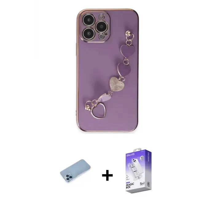 ieg™ iPhone 13 Pro Max Kılıf Nova Işık Prime - Siyah Bilvis 5in1 3D Magic Cam Ekran Koruyucu + Shine Kamera Lens Koruma Cam - MI