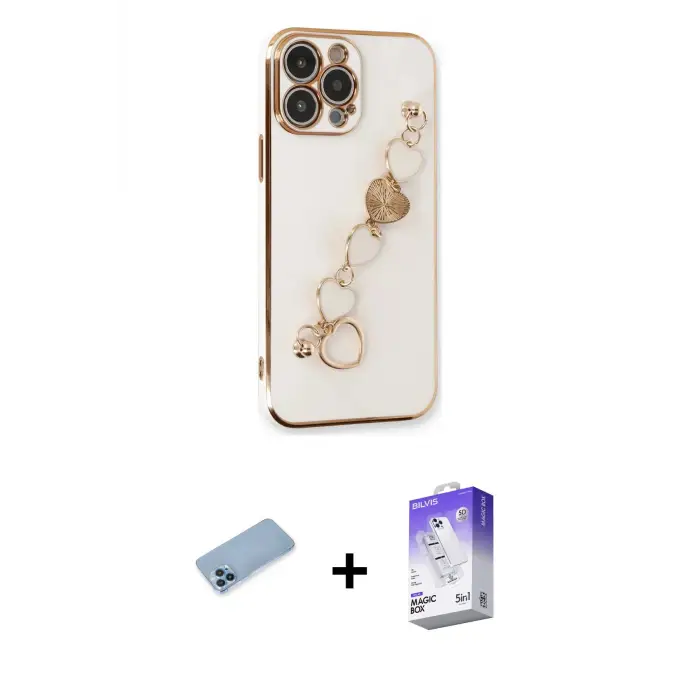 ieg™ iPhone 13 Pro Max Kılıf Nova Işık Prime - Siyah Bilvis 5in1 3D Magic Cam Ekran Koruyucu + Shine Kamera Lens Koruma Cam - MI