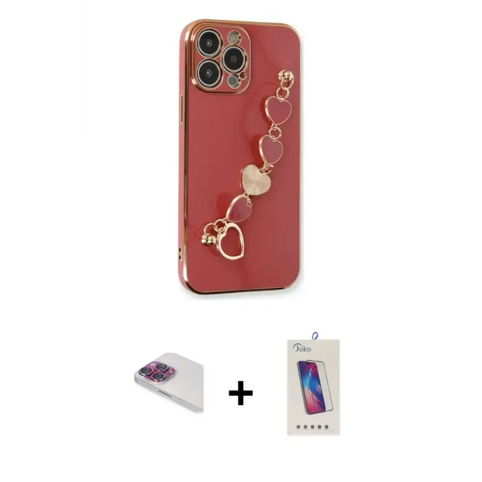 ieg™ iPhone 13 Pro Max Kılıf Nova Işık Prime - Siyah Joko 5D Cam + Pers Alüminyum Kamera Lens - GI