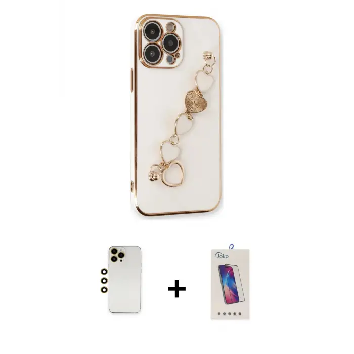 ieg™ iPhone 13 Pro Max Kılıf Nova Işık Prime - Siyah Joko 5D Cam + Shine Kamera Lens - GD
