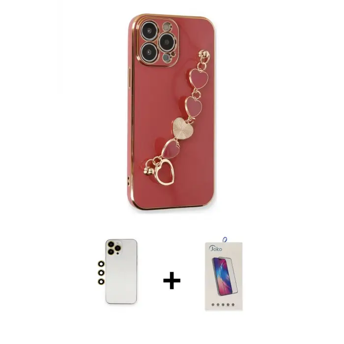 ieg™ iPhone 13 Pro Max Kılıf Nova Işık Prime - Siyah Joko 5D Cam + Shine Kamera Lens - GD