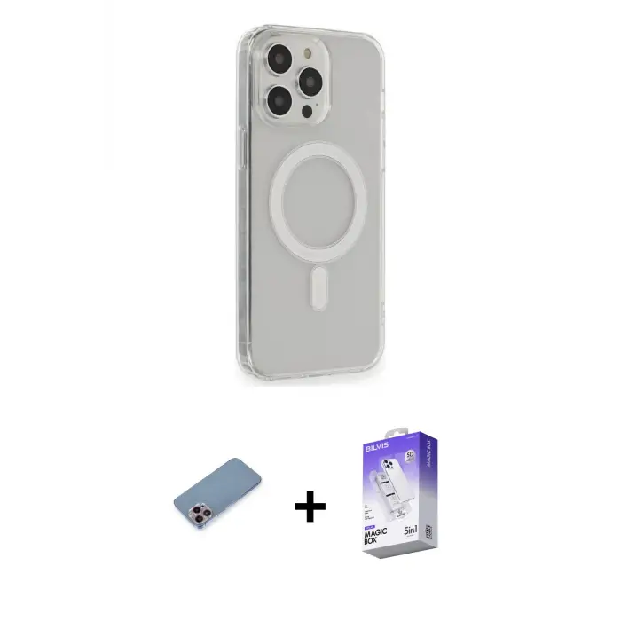 ieg™ iPhone 13 Pro Max Kılıf Pusula Çizgi Koleksiyonu - Siyah Bilvis 5in1 3D Magic Cam Ekran Koruyucu + Shine Kamera Lens Koruma Cam - PE