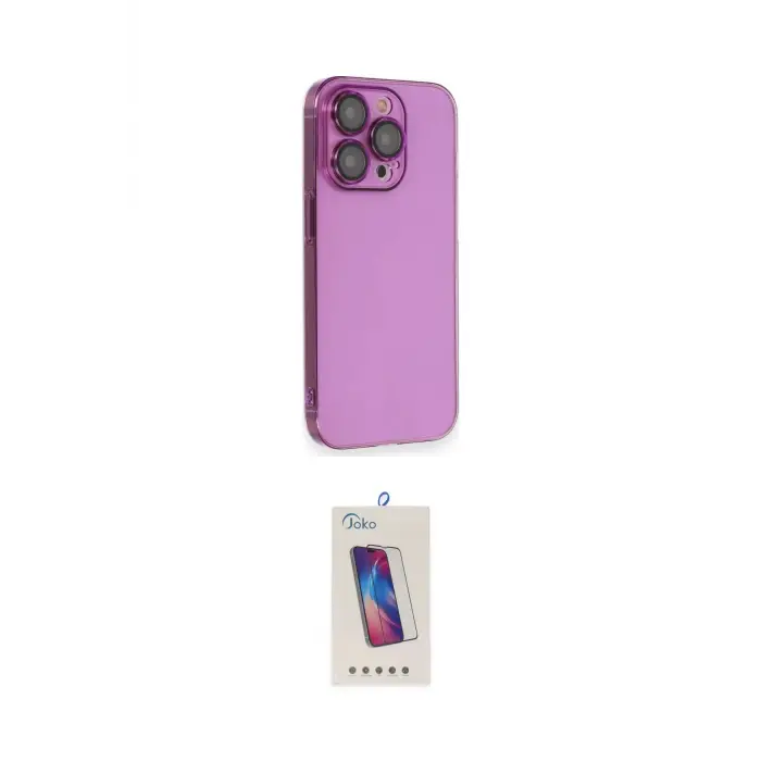 ieg™ iPhone 13 Pro Max Kılıf Siluet Minimal Özel Seri - Siyah Joko 5D Cam