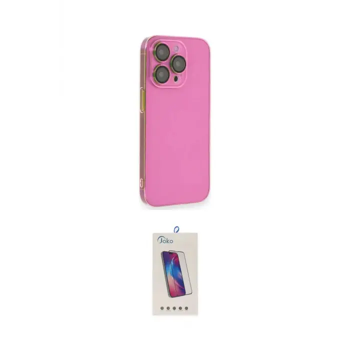 ieg™ iPhone 13 Pro Max Kılıf Siluet Minimal Özel Seri - Siyah Joko 5D Cam