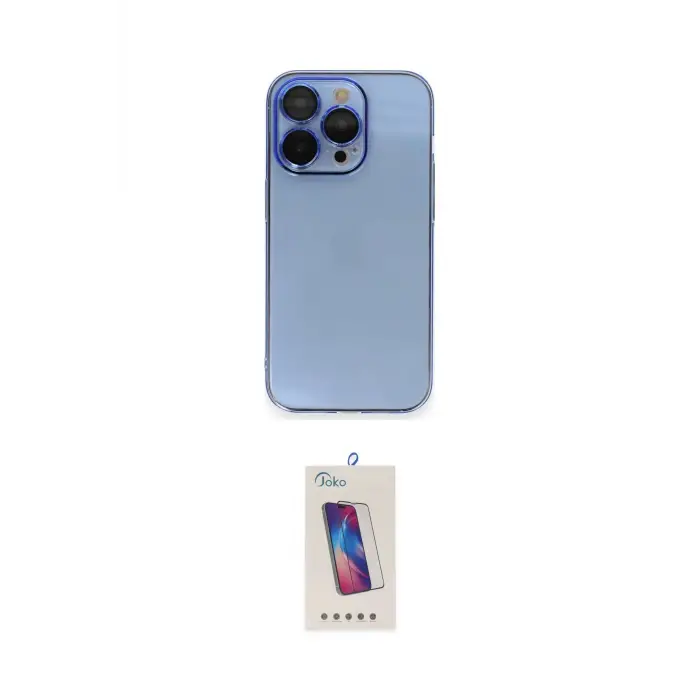 ieg™ iPhone 13 Pro Max Kılıf Siluet Minimal Özel Seri - Siyah Joko 5D Cam