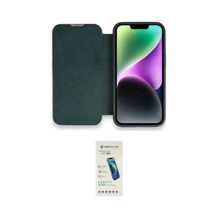 ieg™ iPhone 13 Pro Max Kılıf Siluet Minimal Serisi - Şeffaf Pasifik Cam Ekran Koruyucu