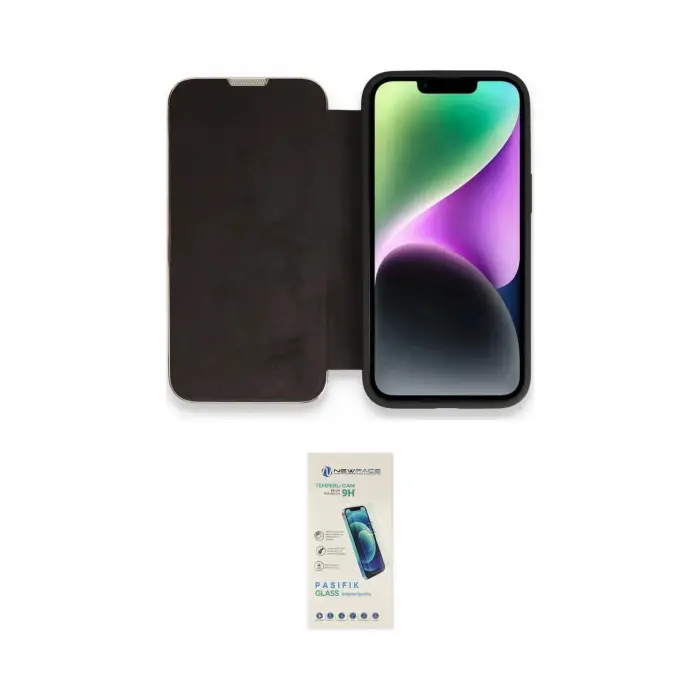 ieg™ iPhone 13 Pro Max Kılıf Siluet Minimal Serisi - Şeffaf Pasifik Cam Ekran Koruyucu