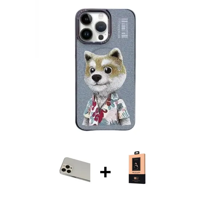 ieg™ iPhone 13 Pro Max Kılıf Siluet Modern Özel Seri - Şeffaf Maxco Cam Ekran Koruyucu + Rainbow Kamera Lens Koruma Cam - REGD