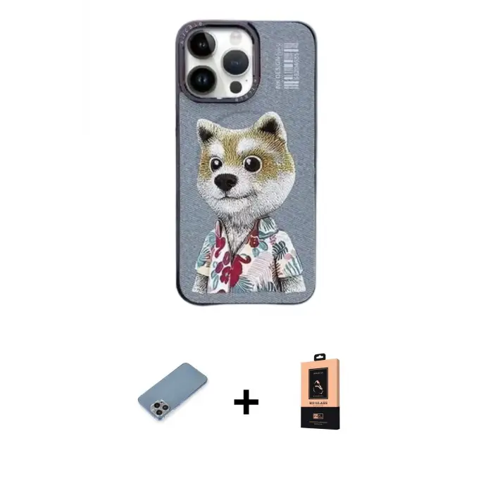 ieg™ iPhone 13 Pro Max Kılıf Siluet Modern Özel Seri - Şeffaf Maxco Cam Ekran Koruyucu + Shine Kamera Lens Koruma Cam - GI