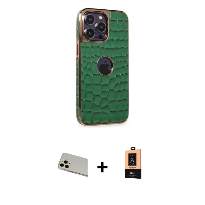 ieg™ iPhone 13 Pro Max Kılıf Ufuk Form Prime - Şeffaf Maxco Cam Ekran Koruyucu + Rainbow Kamera Lens Koruma Cam - REGD