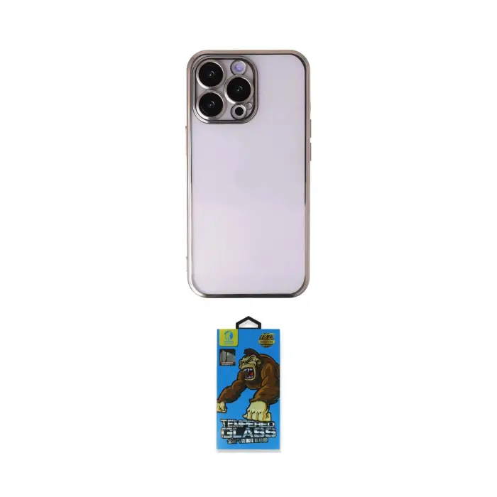 ieg™ iPhone 13 Pro Max Kılıf Vadi Minimal - Siyah 18D Cam Ekran Koruyucu