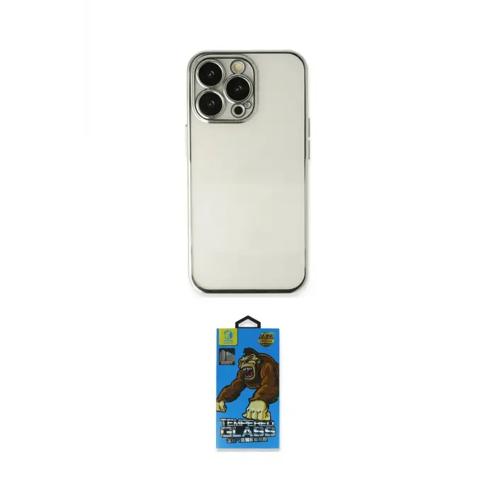 ieg™ iPhone 13 Pro Max Kılıf Vadi Minimal - Siyah 18D Cam Ekran Koruyucu