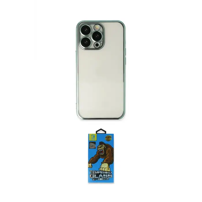 ieg™ iPhone 13 Pro Max Kılıf Vadi Minimal - Siyah 18D Cam Ekran Koruyucu