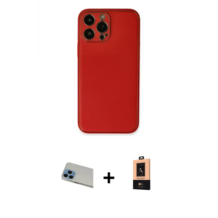 ieg™ iPhone 13 Pro Max Kılıf Yadigar Klasik - Şeffaf Maxco Cam Ekran Koruyucu + Rainbow Kamera Lens Koruma Cam - MI
